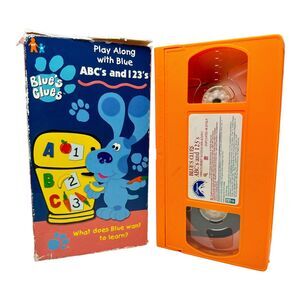 Blue’s Clues ABC’s And 123’s (VHS, 1999) Rare Orange Tape - Tested, Works
